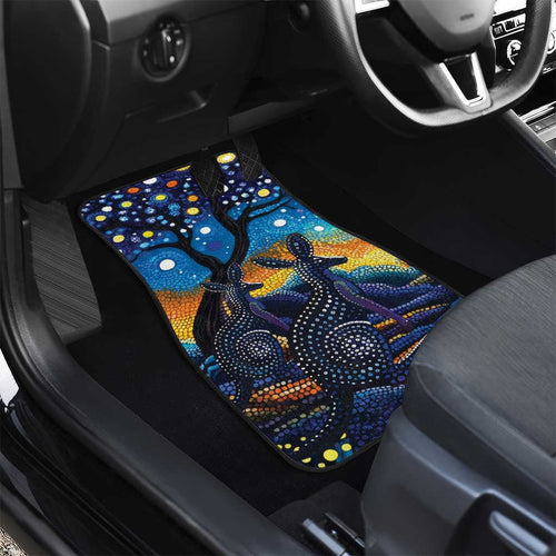 Australian Night Sky Landscape Car Mats Aboriginal Dreamtime Story