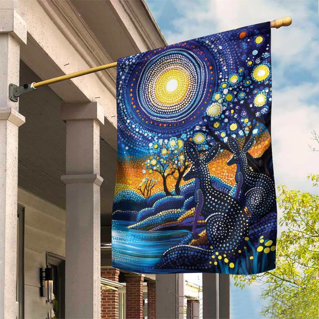 Australian Night Sky Landscape Garden Flag Aboriginal Dreamtime Story