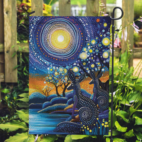 Australian Night Sky Landscape Garden Flag Aboriginal Dreamtime Story
