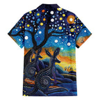 Australian Night Sky Landscape Hawaiian Shirt Aboriginal Dreamtime Story