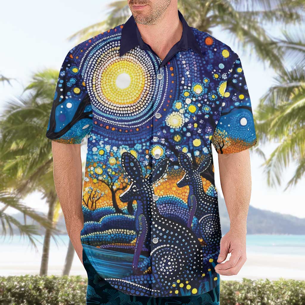 Australian Night Sky Landscape Hawaiian Shirt Aboriginal Dreamtime Story