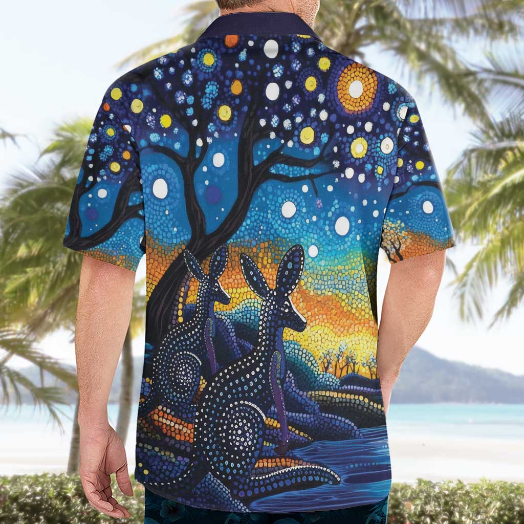 Australian Night Sky Landscape Hawaiian Shirt Aboriginal Dreamtime Story