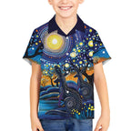 Australian Night Sky Landscape Hawaiian Shirt Aboriginal Dreamtime Story