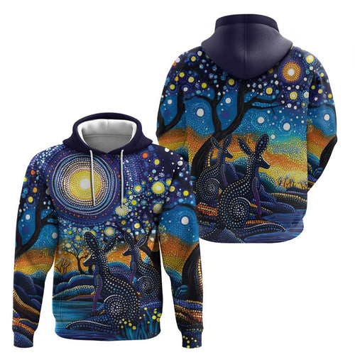 Australian Night Sky Landscape Hoodie Aboriginal Dreamtime Story