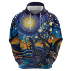 Australian Night Sky Landscape Hoodie Aboriginal Dreamtime Story