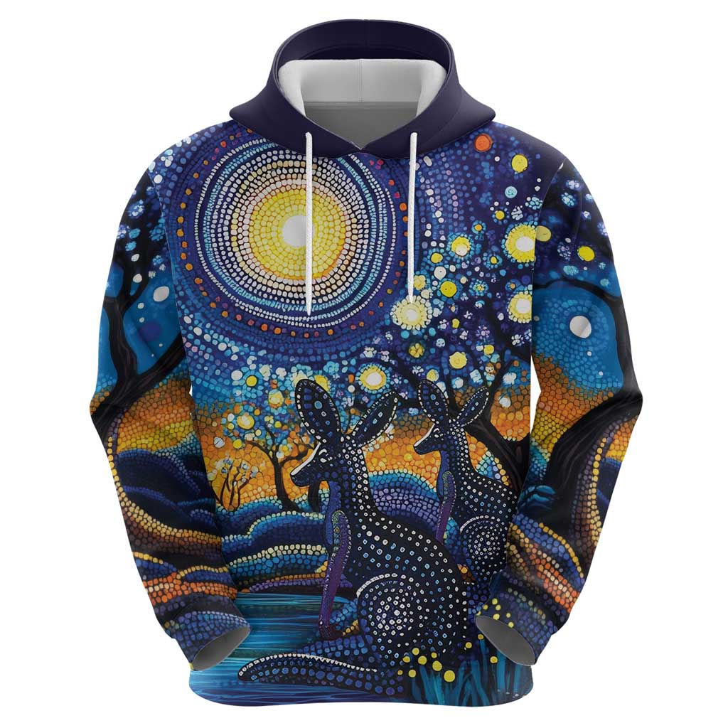 Australian Night Sky Landscape Hoodie Aboriginal Dreamtime Story