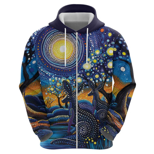 Australian Night Sky Landscape Hoodie Aboriginal Dreamtime Story