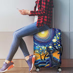 Australian Night Sky Landscape Luggage Cover Aboriginal Dreamtime Story