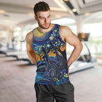 Australian Night Sky Landscape Men Tank Top Aboriginal Dreamtime Story