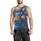 Australian Night Sky Landscape Men Tank Top Aboriginal Dreamtime Story