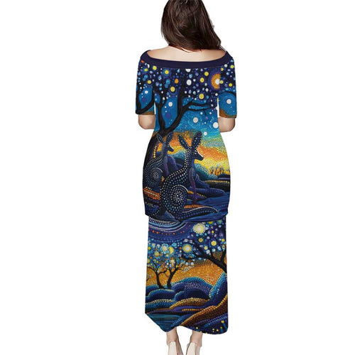 Australian Night Sky Landscape Puletasi Aboriginal Dreamtime Story