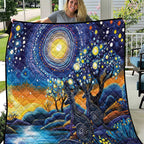 Australian Night Sky Landscape Quilt Aboriginal Dreamtime Story