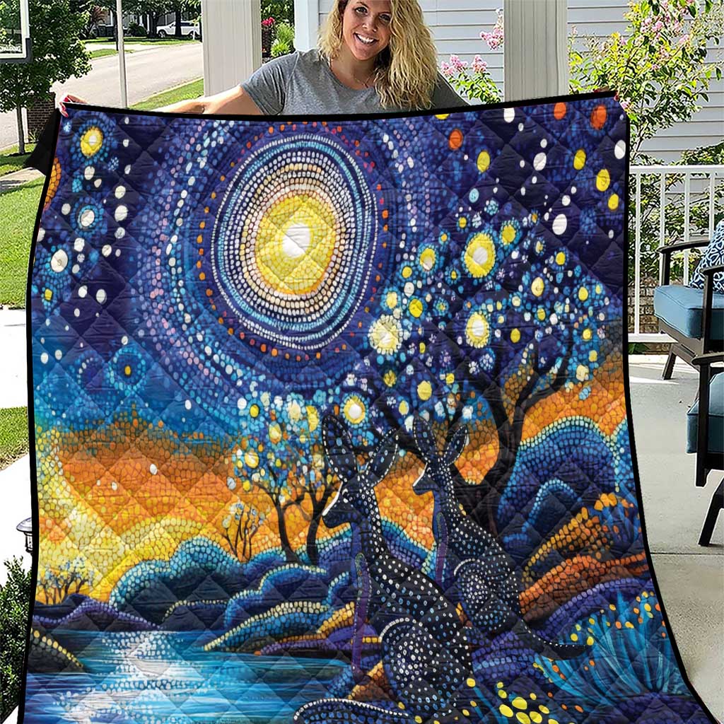 Australian Night Sky Landscape Quilt Aboriginal Dreamtime Story