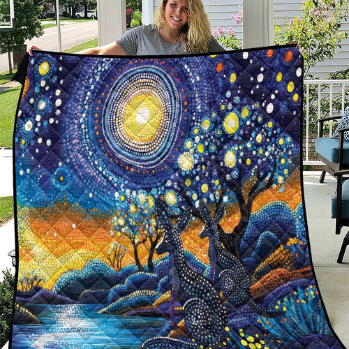 Australian Night Sky Landscape Quilt Aboriginal Dreamtime Story