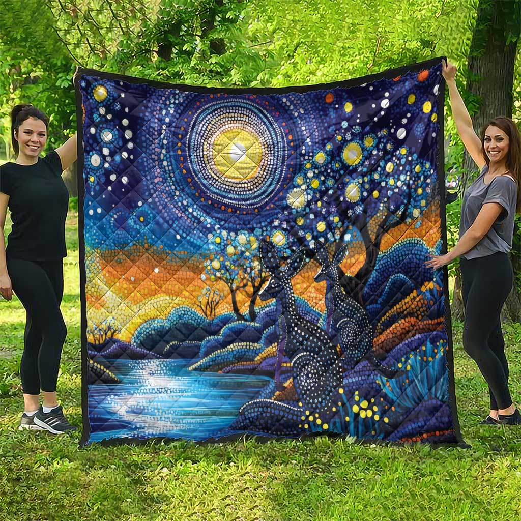 Australian Night Sky Landscape Quilt Aboriginal Dreamtime Story