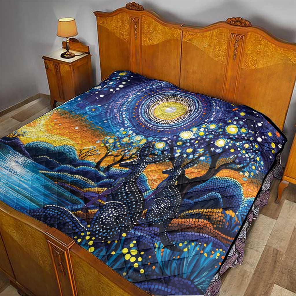 Australian Night Sky Landscape Quilt Aboriginal Dreamtime Story
