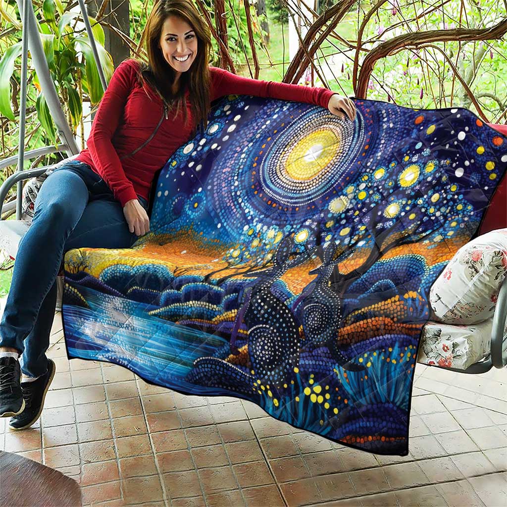 Australian Night Sky Landscape Quilt Aboriginal Dreamtime Story