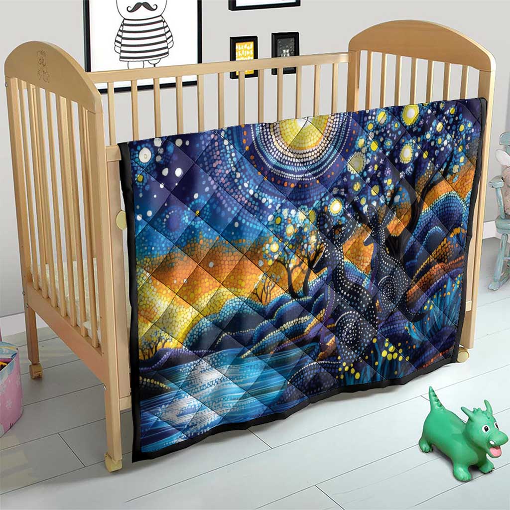 Australian Night Sky Landscape Quilt Aboriginal Dreamtime Story