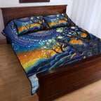 Australian Night Sky Landscape Quilt Bed Set Aboriginal Dreamtime Story