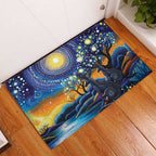 Australian Night Sky Landscape Rubber Doormat Aboriginal Dreamtime Story