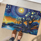 Australian Night Sky Landscape Rubber Doormat Aboriginal Dreamtime Story