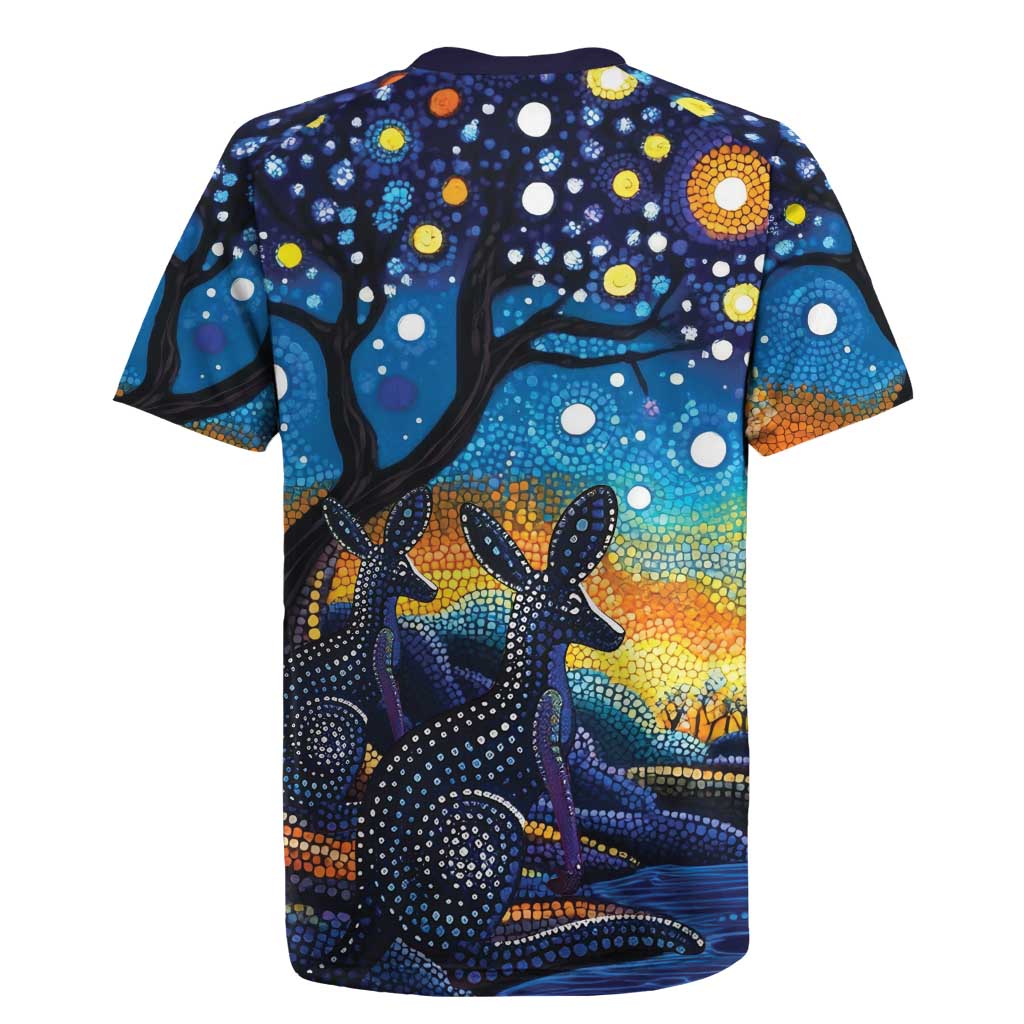 Australian Night Sky Landscape Rugby Jersey Aboriginal Dreamtime Story