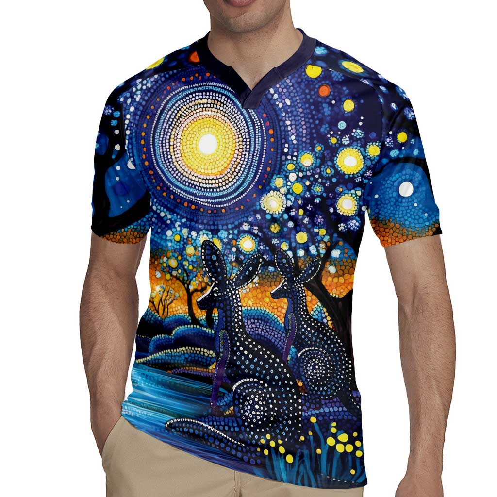 Australian Night Sky Landscape Rugby Jersey Aboriginal Dreamtime Story