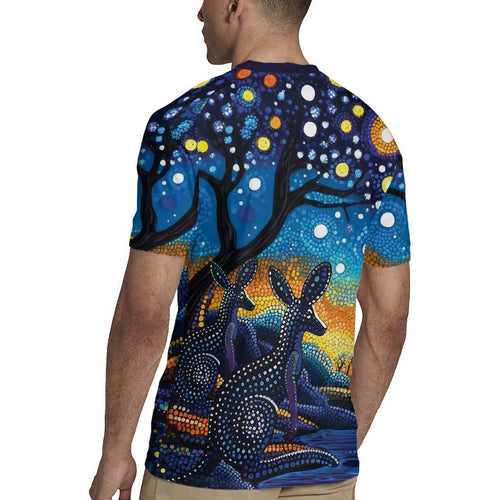 Australian Night Sky Landscape Rugby Jersey Aboriginal Dreamtime Story