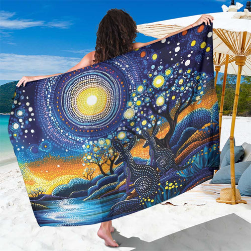 Australian Night Sky Landscape Sarong Aboriginal Dreamtime Story