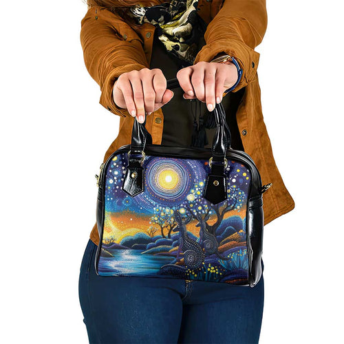 Australian Night Sky Landscape Shoulder Handbag Aboriginal Dreamtime Story