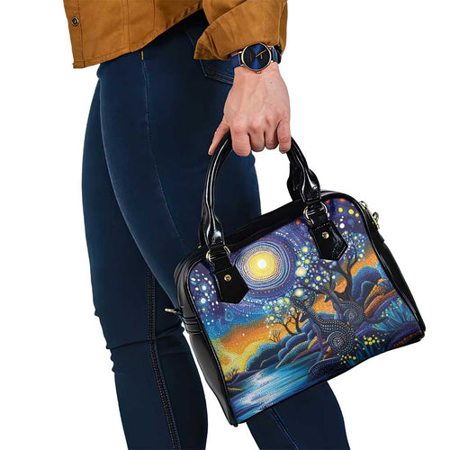 Australian Night Sky Landscape Shoulder Handbag Aboriginal Dreamtime Story