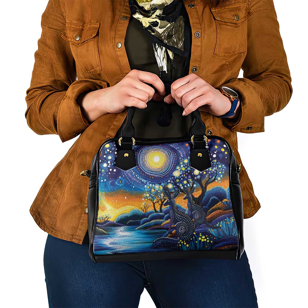 Australian Night Sky Landscape Shoulder Handbag Aboriginal Dreamtime Story