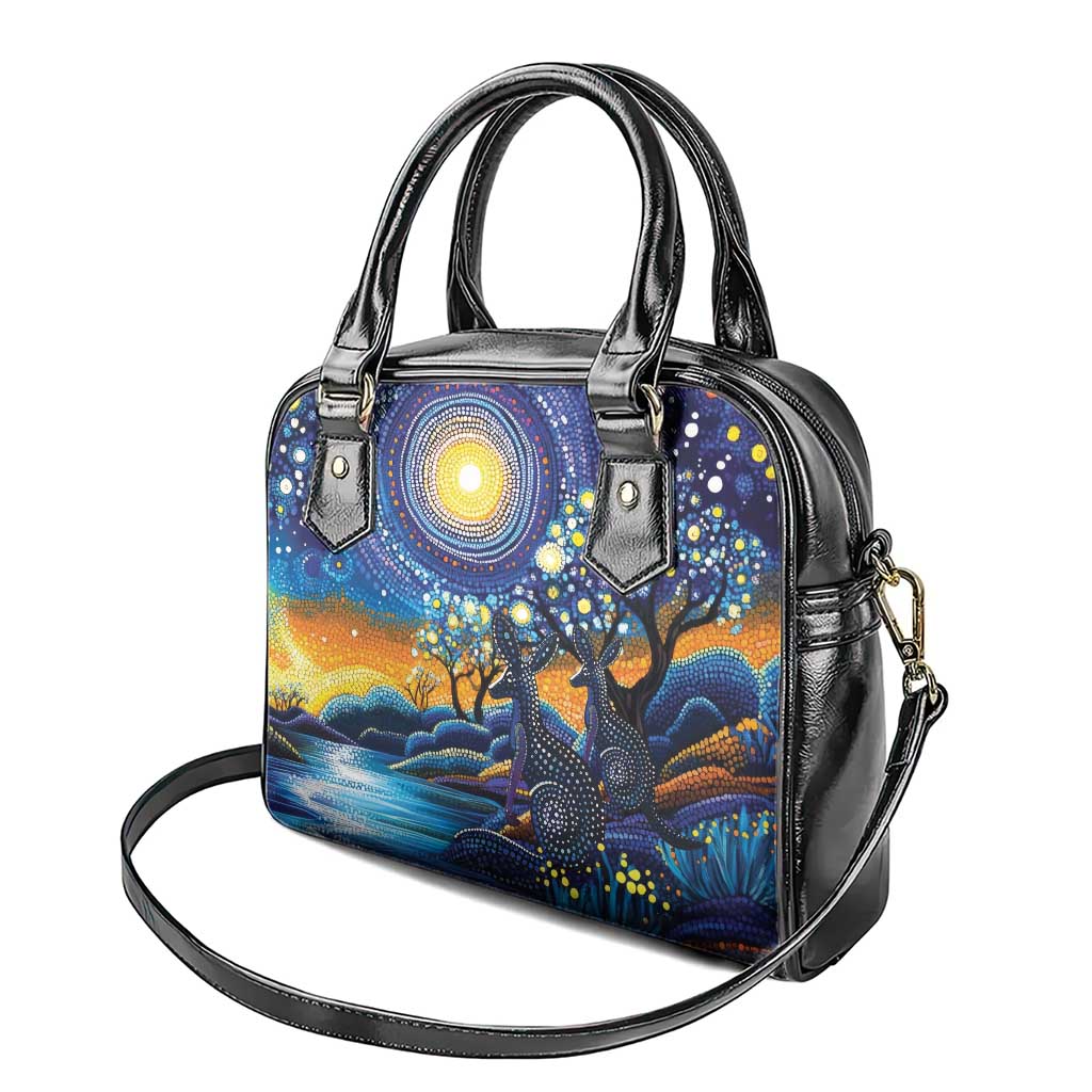 Australian Night Sky Landscape Shoulder Handbag Aboriginal Dreamtime Story