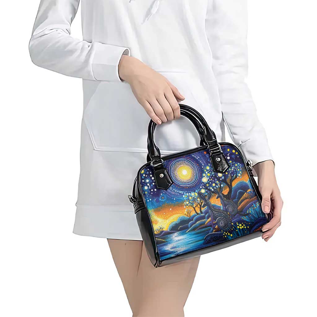 Australian Night Sky Landscape Shoulder Handbag Aboriginal Dreamtime Story