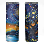 Australian Night Sky Landscape Skinny Tumbler Aboriginal Dreamtime Story