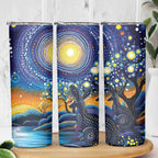 Australian Night Sky Landscape Skinny Tumbler Aboriginal Dreamtime Story