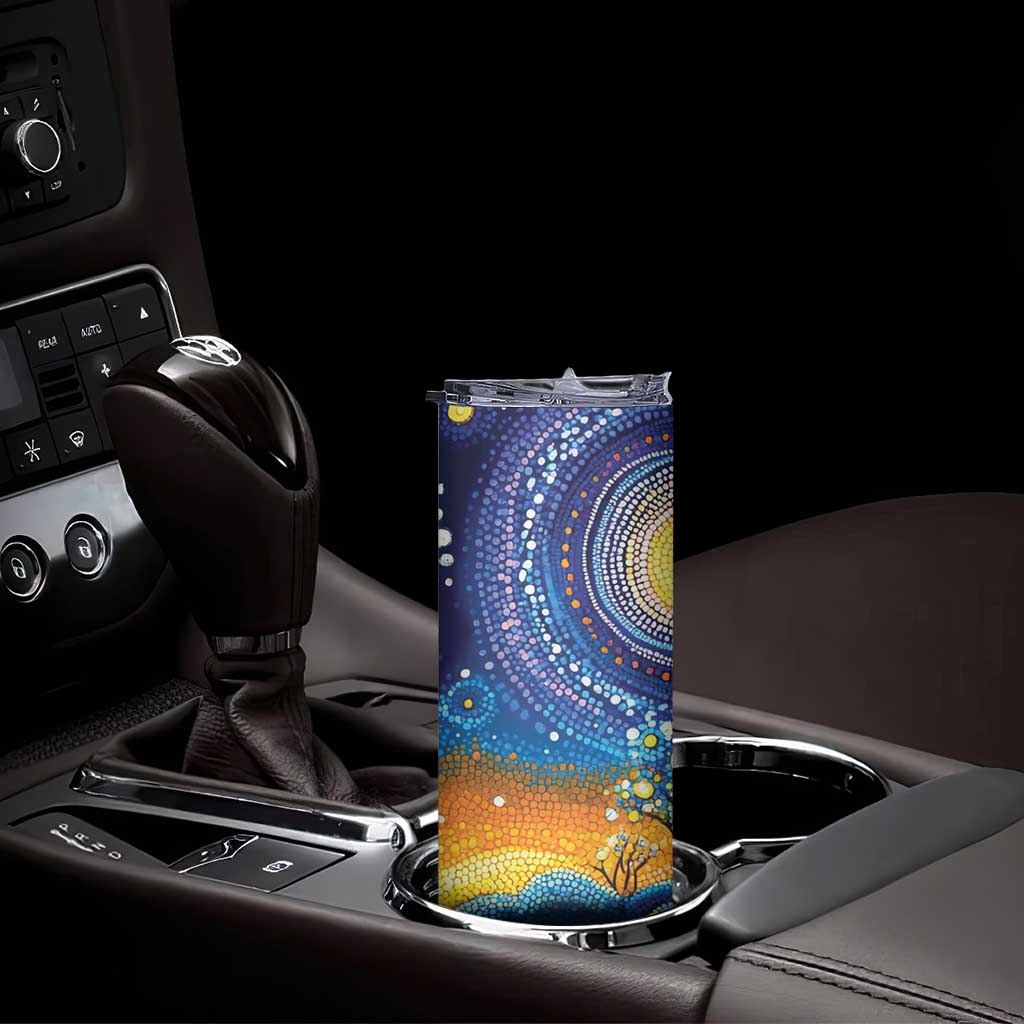 Australian Night Sky Landscape Skinny Tumbler Aboriginal Dreamtime Story
