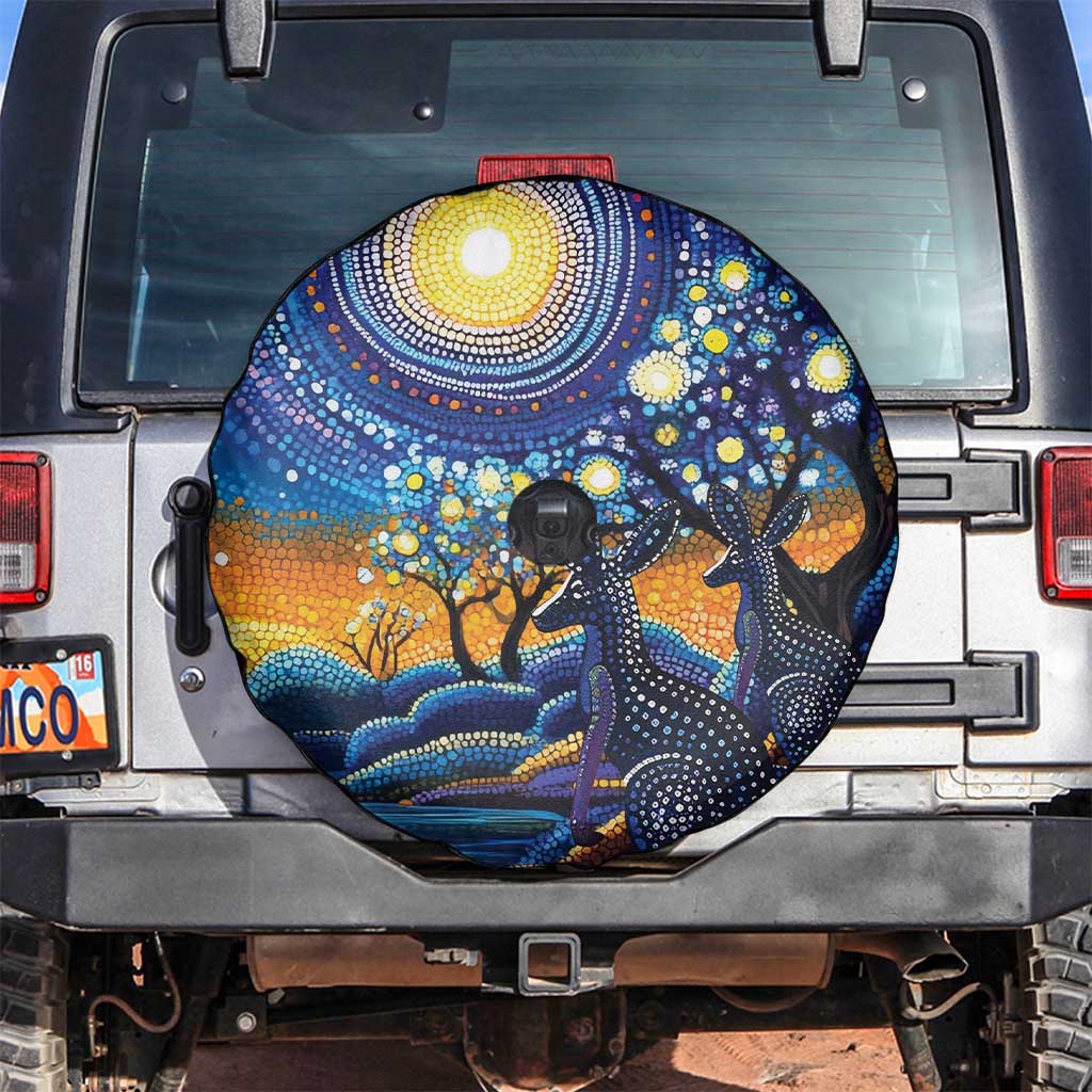 Australian Night Sky Landscape Spare Tire Cover Aboriginal Dreamtime Story