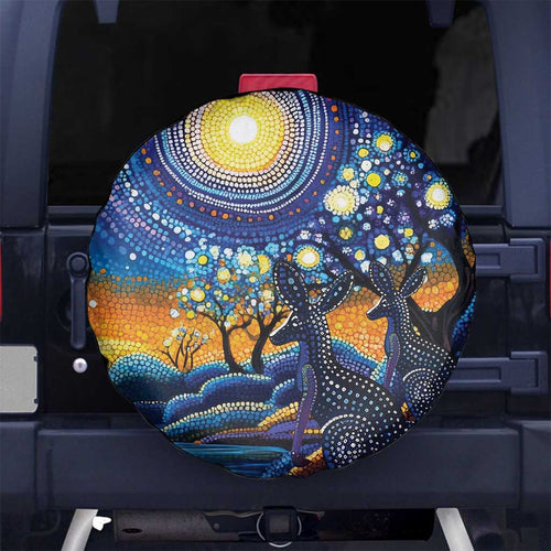 Australian Night Sky Landscape Spare Tire Cover Aboriginal Dreamtime Story