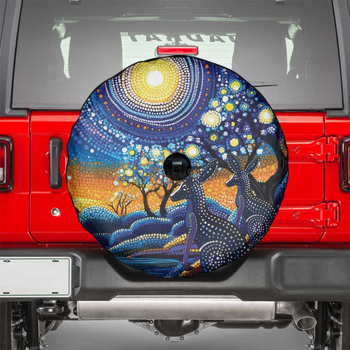 Australian Night Sky Landscape Spare Tire Cover Aboriginal Dreamtime Story