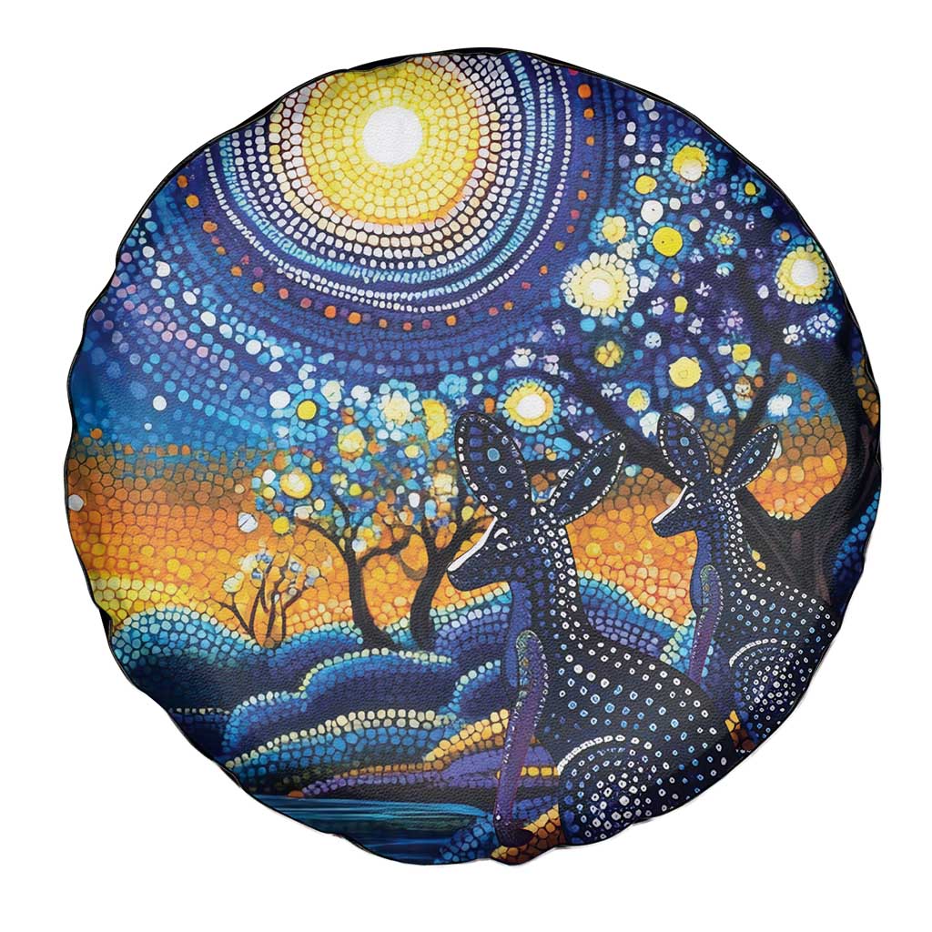 Australian Night Sky Landscape Spare Tire Cover Aboriginal Dreamtime Story