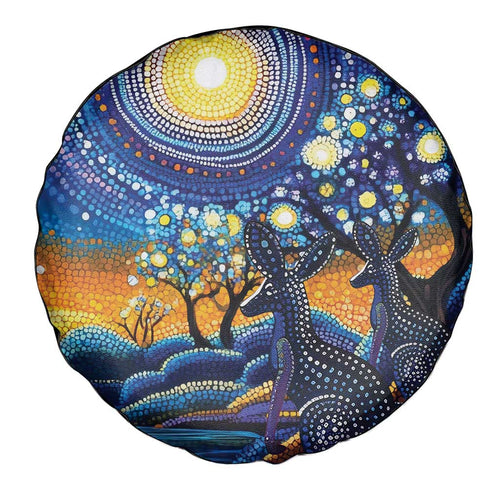 Australian Night Sky Landscape Spare Tire Cover Aboriginal Dreamtime Story