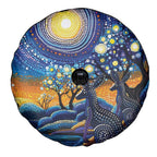 Australian Night Sky Landscape Spare Tire Cover Aboriginal Dreamtime Story