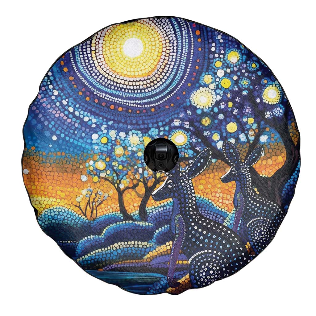 Australian Night Sky Landscape Spare Tire Cover Aboriginal Dreamtime Story