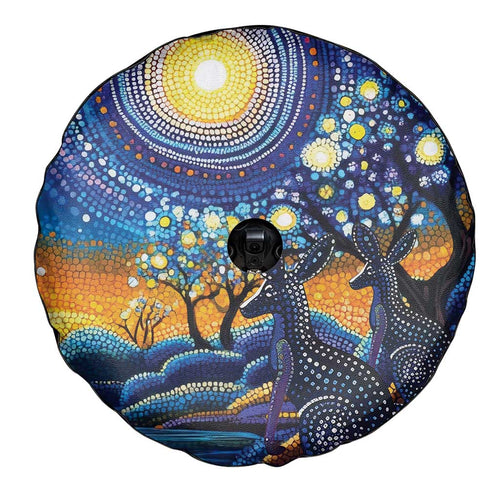 Australian Night Sky Landscape Spare Tire Cover Aboriginal Dreamtime Story