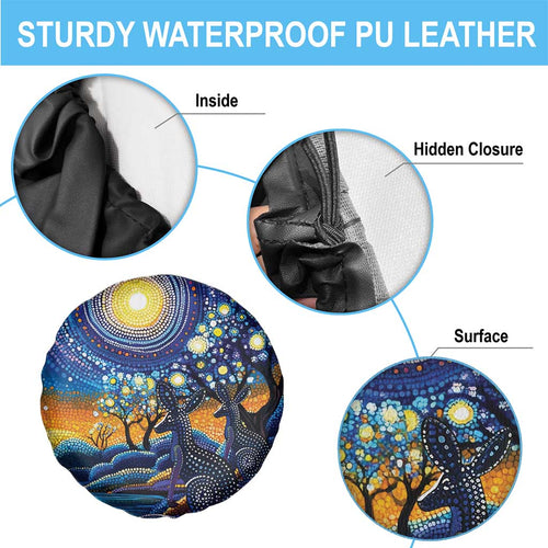 Australian Night Sky Landscape Spare Tire Cover Aboriginal Dreamtime Story