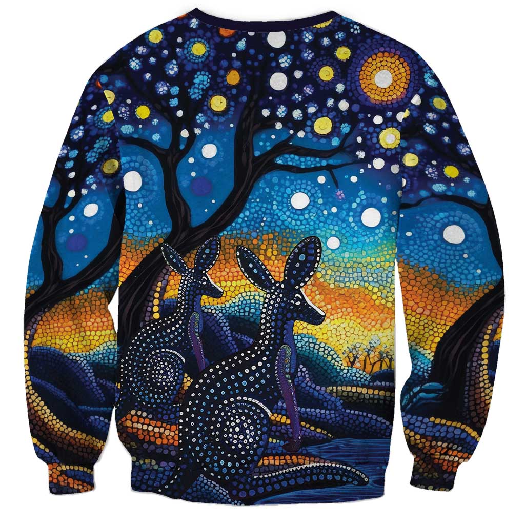 Australian Night Sky Landscape Sweatshirt Aboriginal Dreamtime Story