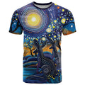 Australian Night Sky Landscape T Shirt Aboriginal Dreamtime Story