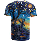 Australian Night Sky Landscape T Shirt Aboriginal Dreamtime Story