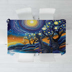 Australian Night Sky Landscape Tablecloth Aboriginal Dreamtime Story